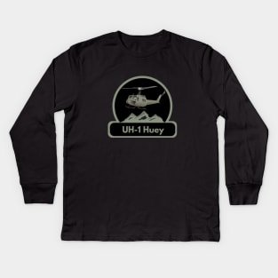 UH-1 Huey Helicopter Kids Long Sleeve T-Shirt